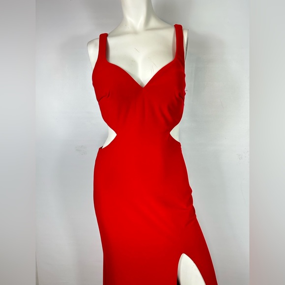La Femme Red Maxi Dress